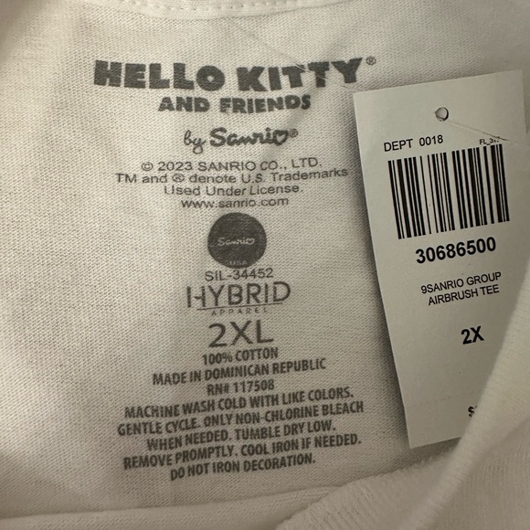 Hello Kitty And Friends Heart Airbrush Shirt Sz 2XL - Picture 4 of 5